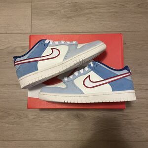 Size 4Y - Nike Dunk Low GS “Armory Blue Red Mesh” 2024 (NEW) | HF5742-111
